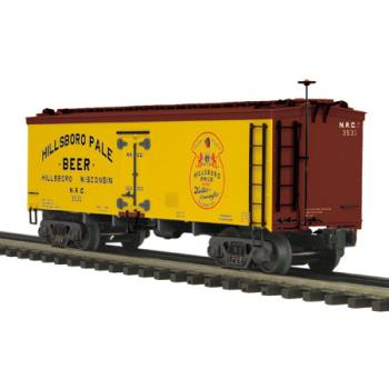 Mikes Train Hou MTH2094378 O 36' Wood Reefer, Hillsboro Pale Beer