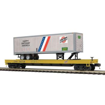 Mikes Train Hou MTH2095120 O Flat w/40' Trailer, C&NW