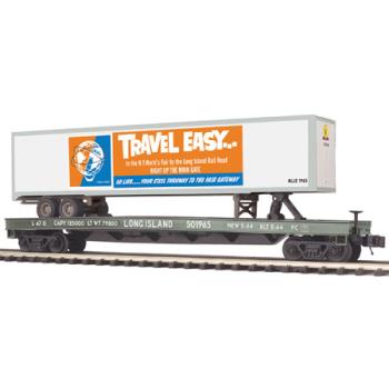 Mikes Train Hou MTH2095158 O Flat w/48' Trailer, LIRR