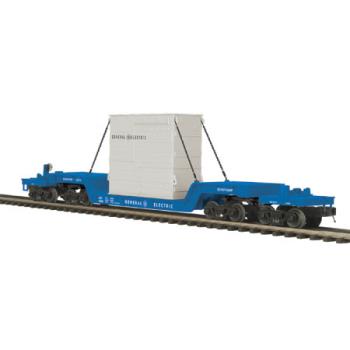 Mikes Train Hou MTH2098990 O 75' Depressed Flat w/Transformer, GE