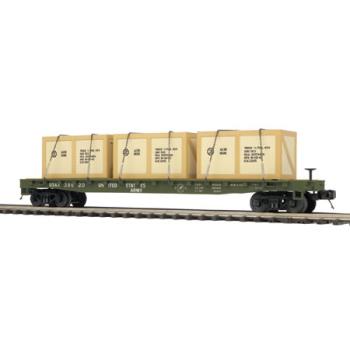 Mikes Train Hou MTH2098998 O Flat w/3 Crates, US Army