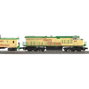 Mikes Train Hou MTH30202881 O-27 ES44AC & Caboose Set w/PS3, Christmas