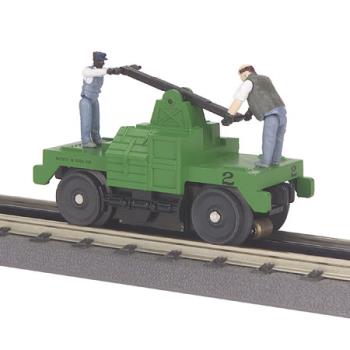 Mikes Train Hou MTH302526 O-27 Operating Hand Car, Green Base