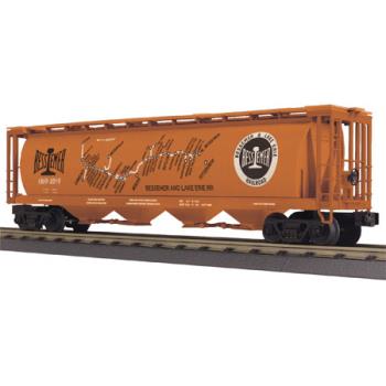 Mikes Train Hou MTH3075536 O-27 4-Bay Cylindrical Hopper, B&LE