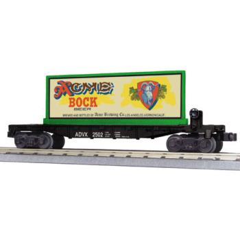 Mikes Train Hou MTH3076571 O-27 Flat w/Billboard, Acme Bock Beer