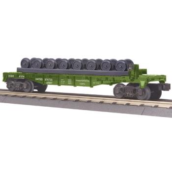 Mikes Train Hou MTH3076575 O-27 Flat w/Wheel Set, US Army