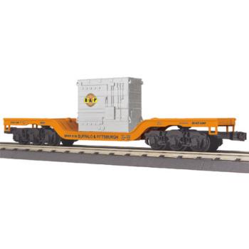 Mikes Train Hou MTH3076577 O-27 Depressed Center Flat w/Transformer, B&P