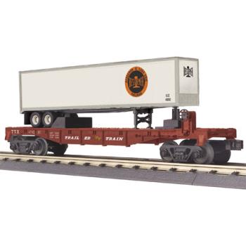 Mikes Train Hou MTH3076585 O-27 Flat w/40' Trailer, B&LE