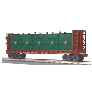 Mikes Train Hou MTH3076603 O-27 Flat w/ Bulkheads & LCL Containers, PRR