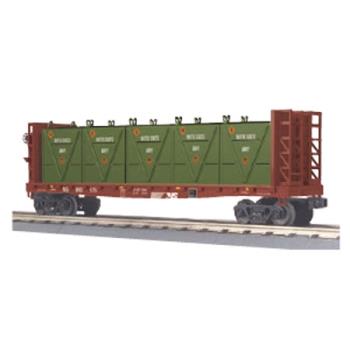 Mikes Train Hou MTH3076605 O-27 Flat w/ Bulkheads & LCL Containers, NS