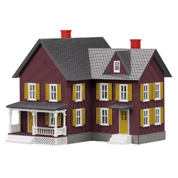 Mikes Train Hou MTH3090253 O #6 Farm House, Maroon/Yellow