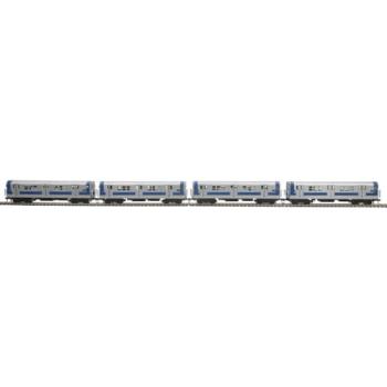 Mikes Train Hou MTH8023461 HO R-17 Subway w/PS3,MTA/South Exp/Blue/Silver (4)