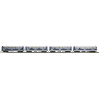 Mikes Train Hou MTH8023471 HO R-17 Subway w/PS3,MTA/North Exp/Blue/Silver (4)