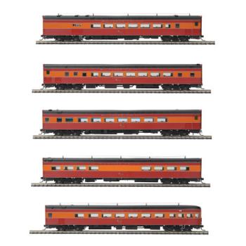 Mikes Train Hou MTH8069035 HO Streamlined Passenger Set/De-skirted,SP (5)(3R)