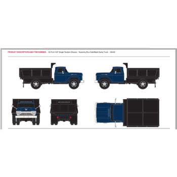 CLASSIC METAL W MWI30443 HO 1960 Ford F-500 Dump Truck, Blue/Black