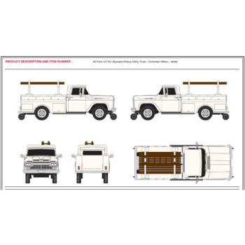 CLASSIC METAL W MWI30462 HO 1960 Ford Utility Truck, White