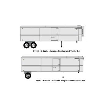 CLASSIC METAL W MWI51166 N Aerovan Trailer Reefer Set, Undecorated (2)