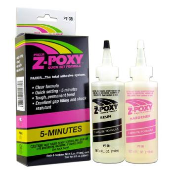 Pacer Glue PAAPT38 8oz Z-POXY 5 MINUTE GLUE 5 MINUTE GLUE