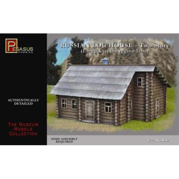 PEGASUS HOBBIES PGH7704 RUSSIAN 2 STORY LOG HOUSE 1/72 SCALE KIT