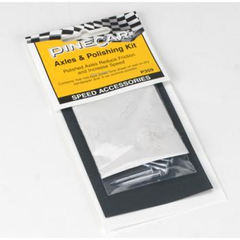 PINECAR PIN359 AXLE & POLISH KIT FOR PINE CAR