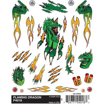 PINECAR PIN4018 FLAMING DRAGON DRY TRANSFER