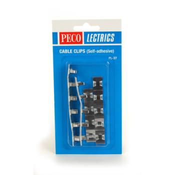 Peco PPCPL37 Self-Adhesive Cable Clips (20)