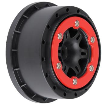 Pro-line Racing PRO271504 SPLIT 6 BEADLOCK REAR RIM RED/BLACK