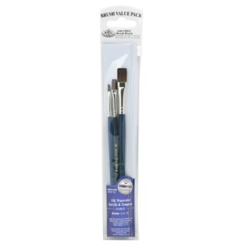 Royal & Langnic RBMRSET9105 Value Brush Set-3pc Sable Shader Set 1
