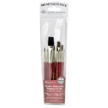 Royal & Langnic RBMRSET9152 Value Brush Set-10pc Sable/Camel Set 1