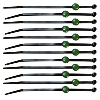 Rc-lights RCL79813 Tie Caps, Green with Zip Ties (12 )