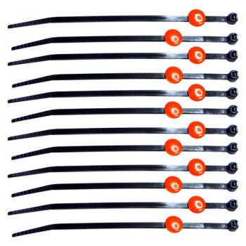 Rc-lights RCL79814 Tie Caps, Orange with Zip Ties (12 )