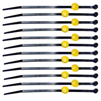 Rc-lights RCL79819 Tie Caps, Yellow with Zip Ties (12 )