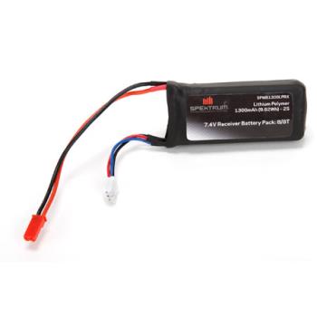 Spektrum SPMB1300LPRX 7.4V 1300mAh 2S 5C LiPo Rx Pack w/JST Connector