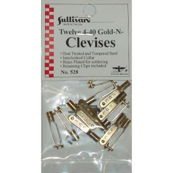 Sullivan Produc SUL528 4-40 GOLD-N CLEVIS  (12)