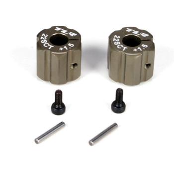 Team Losi Racin TLR2935 Rear Hex, +1.5mm Width, Aluminum: 22SCT