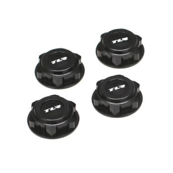 Team Losi Racin TLR3538BL Covered 17mm Wheel Nuts, Alum, Black: 8/T 2.0