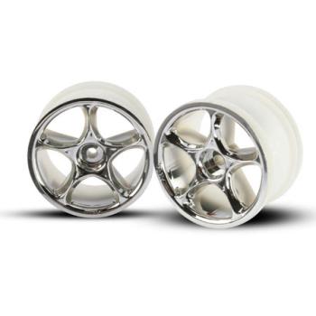 TRAXXAS TRA2472 2.2" Bandit Rear Tracer Buggy Wheels (2) (Chrome) (Pins)