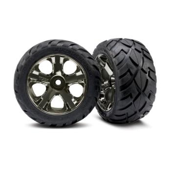 TRAXXAS TRA3777A Anaconda Nitro Front Tires (2) (Black Chrome) (Standard)