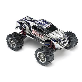 TRAXXAS TRA390871T3 Silver/Blue E-Maxx 4WD RTR w/ TQI, Waterproof ESC