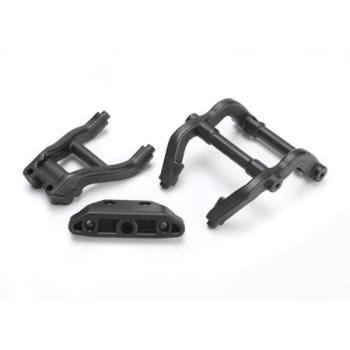 TRAXXAS TRA6777 Wheelie Bar Mount/Rear Skidplate Set (Black)