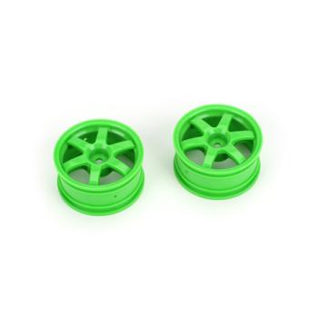 TRAXXAS TRA7374A 12mm Hex Volk Racing TE37 Wheel Set (2) (Green) 1/16