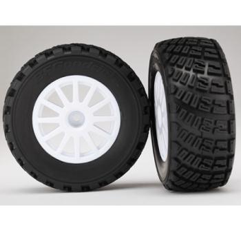 TRAXXAS TRA7473 BFGoodrich Rally Tire w/Rally Wheel (2) (White) (Standard)