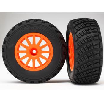 TRAXXAS TRA7473A BFGoodrich Rally Tire w/Rally Wheel (2) (Orange) (Standard)