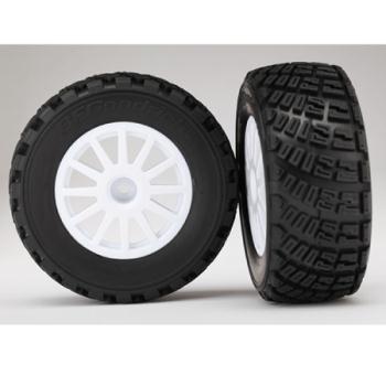 TRAXXAS TRA7473R RALLY BF GOODRICH SOFT S1 TIRES/WHITE RIMS (2)