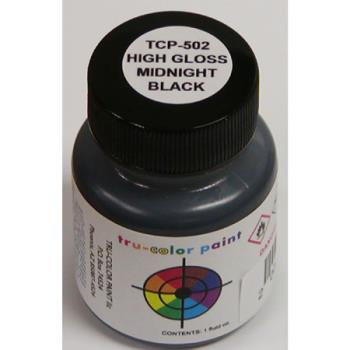 Tru-Color Paint TUP502 High Gloss Midnight Black, 1oz