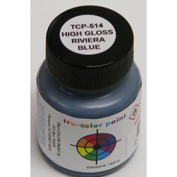 Tru-Color Paint TUP514 High Gloss Riveria Blue, 1oz