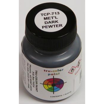 Tru-Color Paint TUP713 Metallic Dark Pewter, 1oz