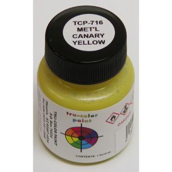 Tru-Color Paint TUP716 Metallic Canary Yellow, 1oz