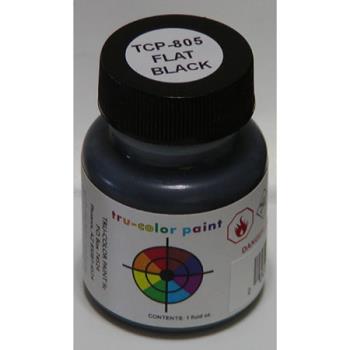 Tru-Color Paint TUP805 Brushable Flat Black, 1oz