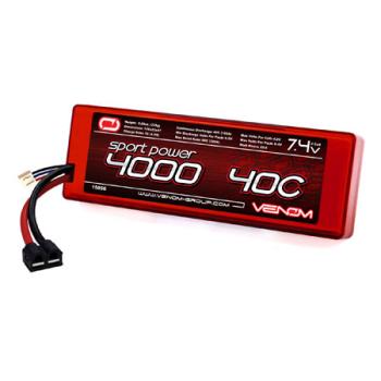 Venom Group In VNR15056 40C 7.4V 4000mAh 2S Sport Power LiPo, UNI